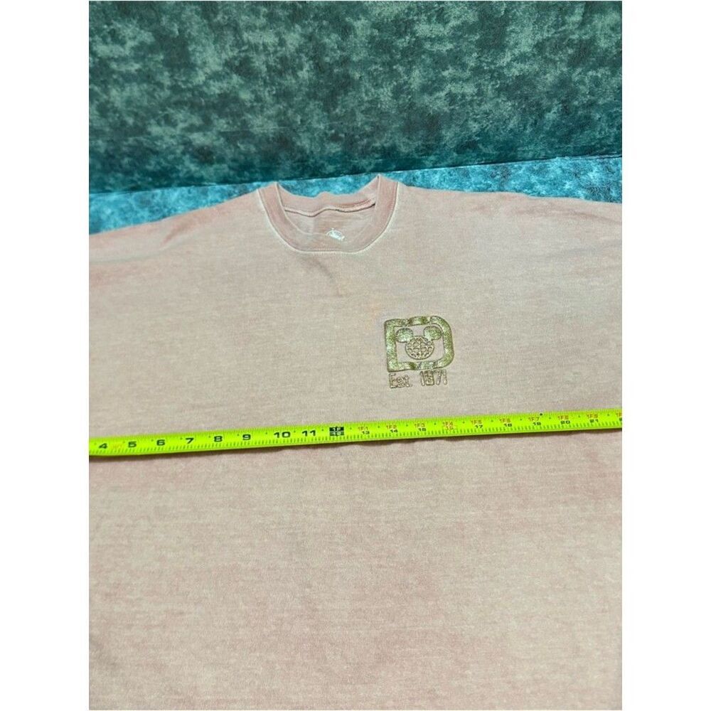 Disney Spirit Women’s Crewneck Sweatshirt in Beige with Gold Embroidered Logo - Picture 4 of 9